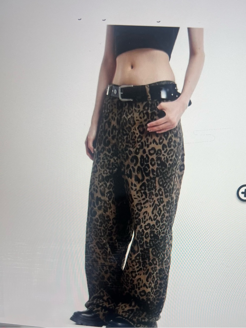 Arlfic Eden women’s Leopard print Baggy wide leg Street ware Size 30